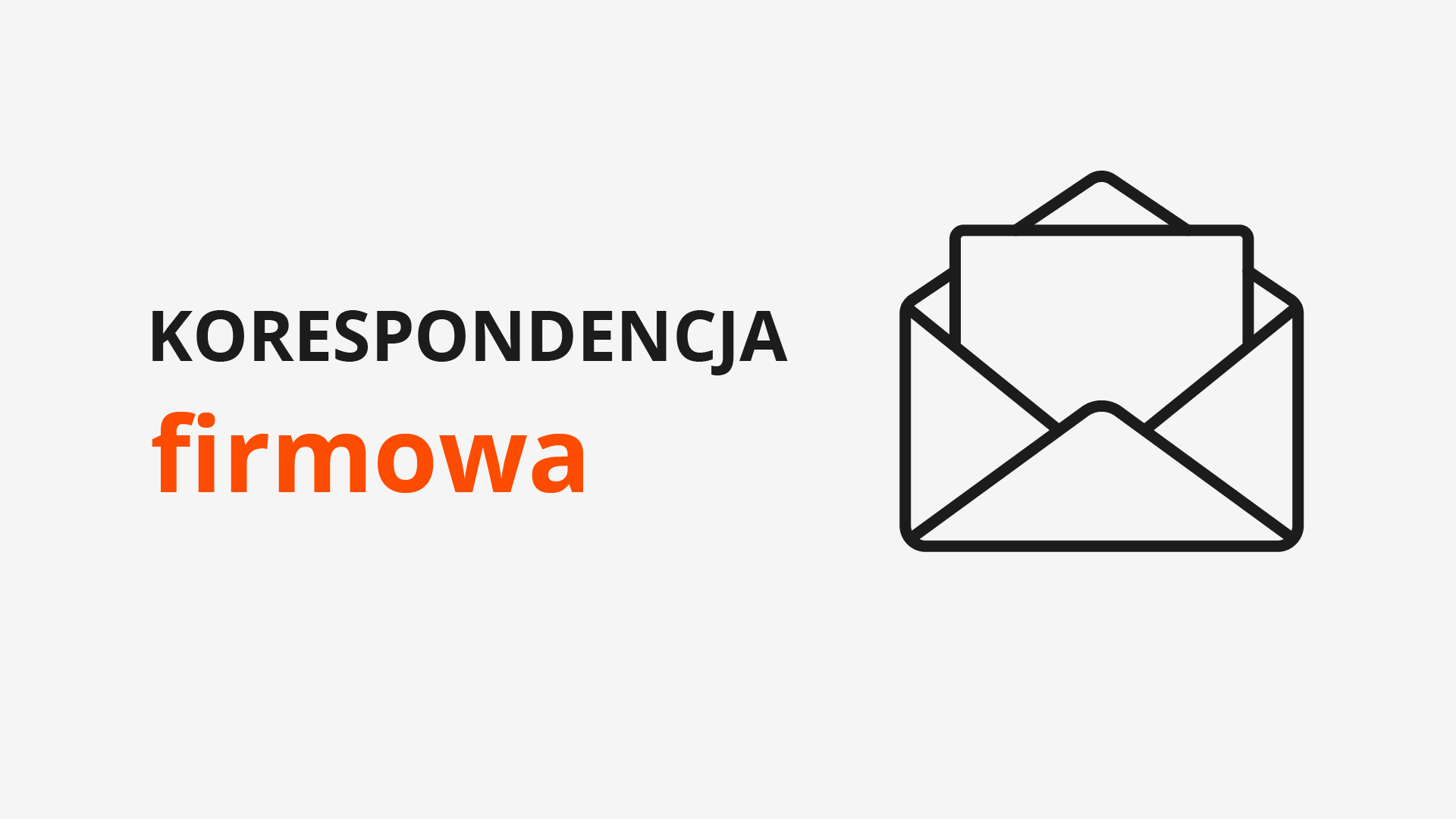 Korespondencja w firmie Korespondencja w firmie